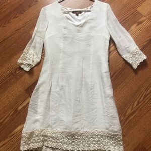 Hive and Honey white linen dress